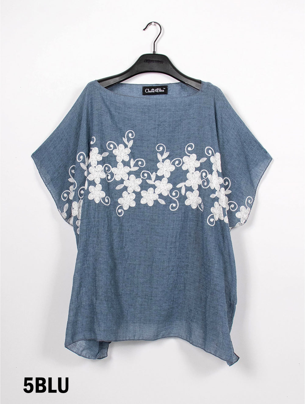 Grand Stitched Floral Desgin Flowy Top