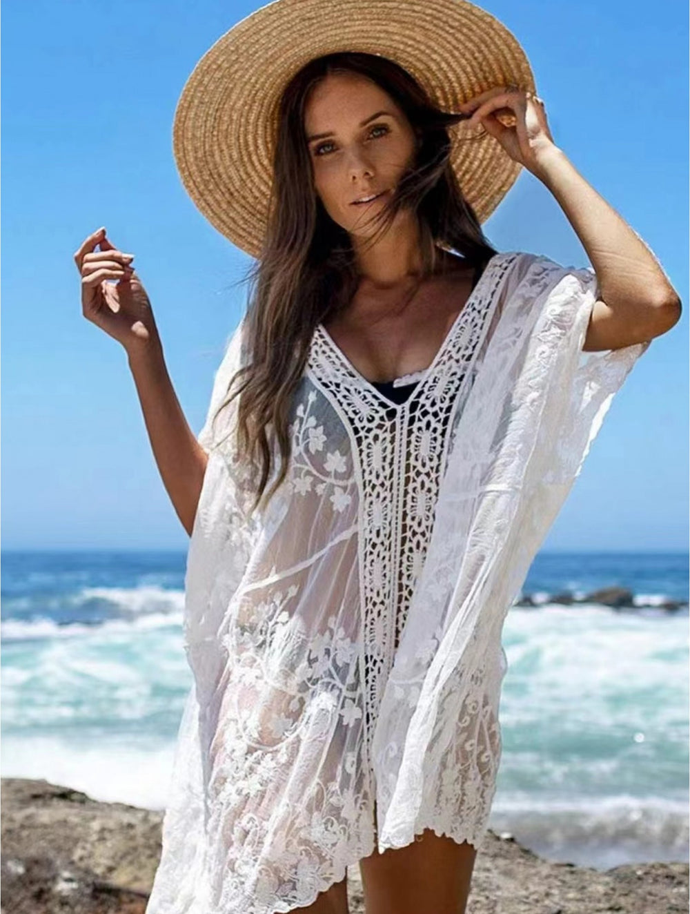 Grand Lace Floral Coverup