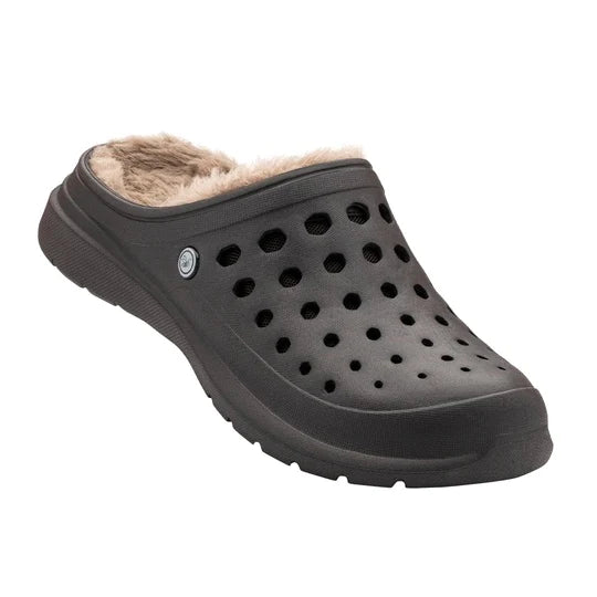 Joybees-Cozy Lined Clog Coffee/Light Brown