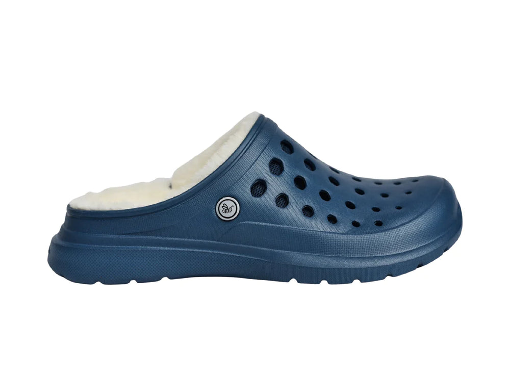 Joybees-Cozy Lined Clog Navy/Natural