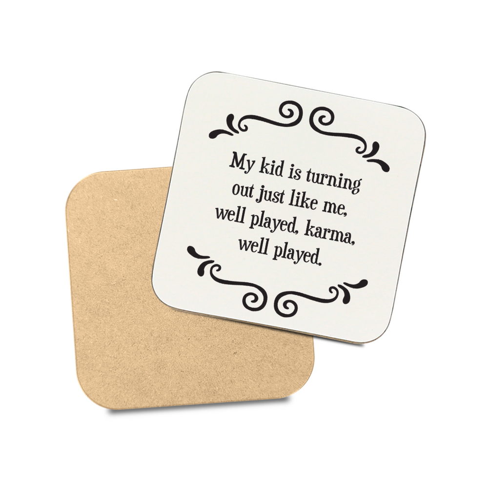 Scrunchy Face Coasters - Karma