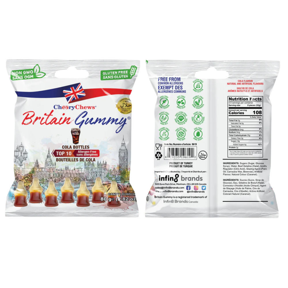 The Britain Gummy - Cola Bottles 80g