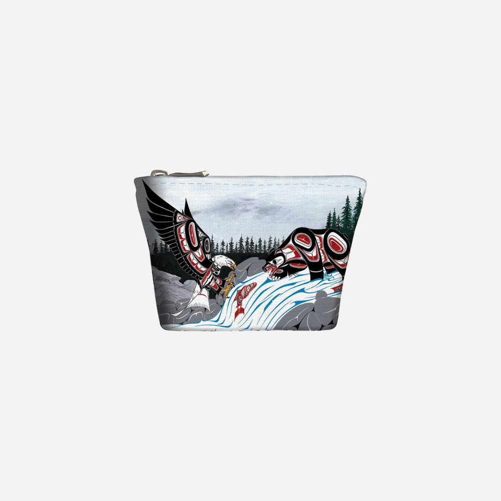 Indigenous Art Canvas Coin Purse - Cycle of Life