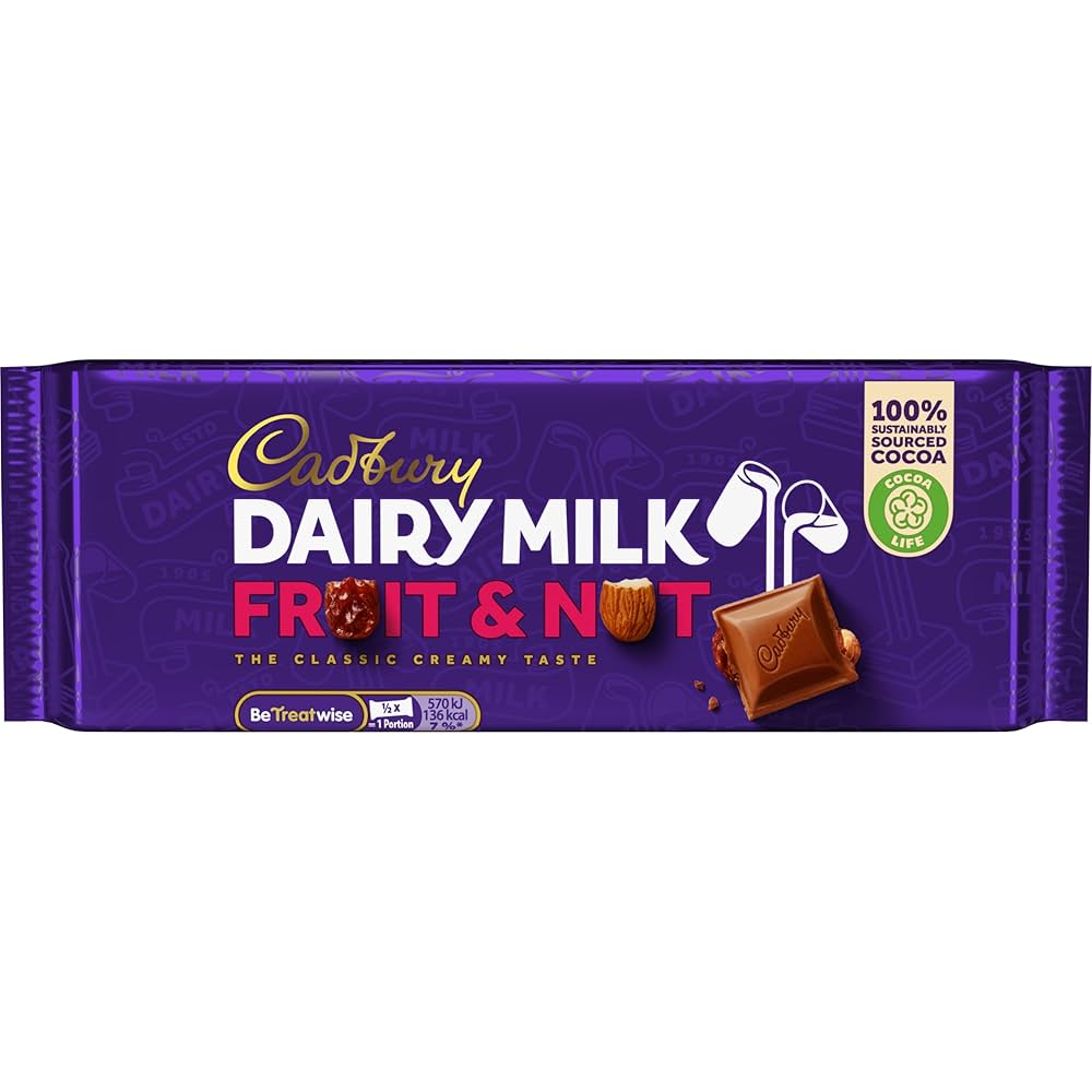 Cadbury Dairy Milk Fruit & Nut Bar 180g