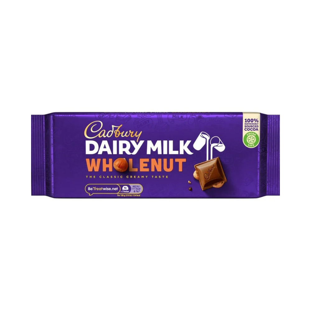 Cadbury Dairy Milk Wholenut Bar 180g
