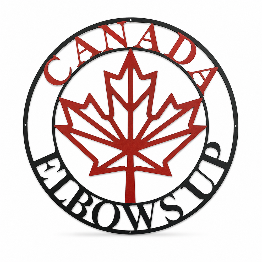 Metal Canada Elbows Up Wall Decor 28"