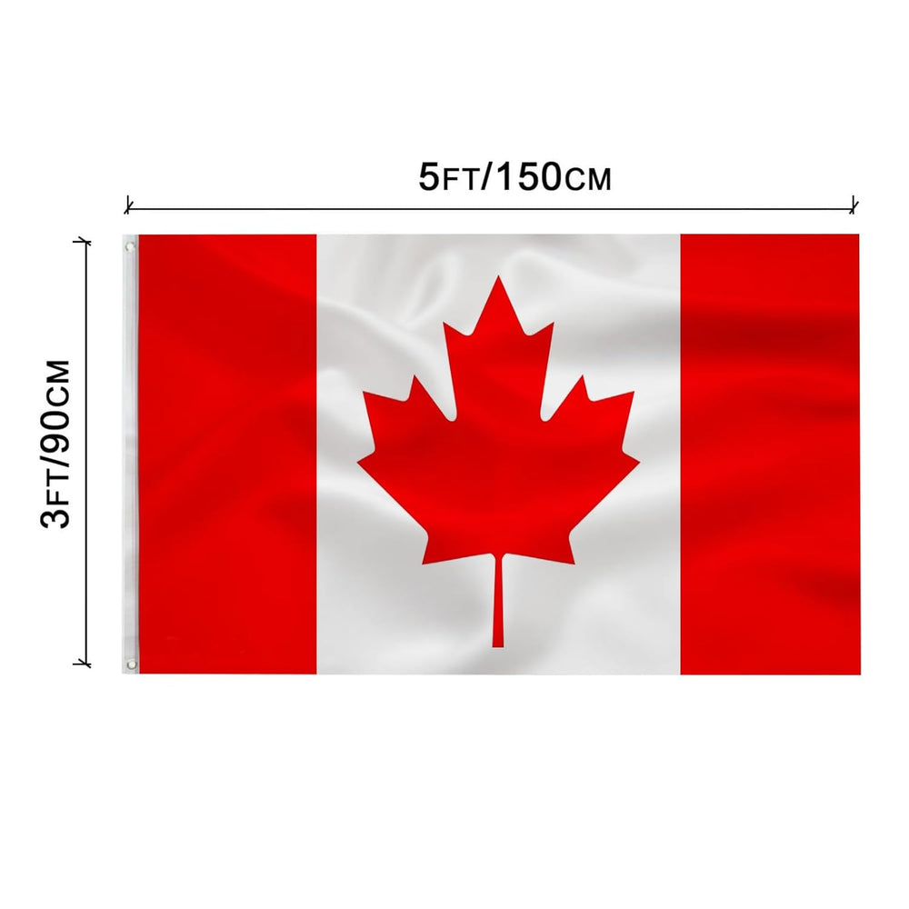 Canada Flag (3X5ft) Extra Heavy Poly