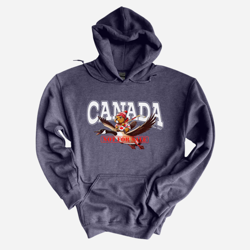 Canada Not for Sale Hoodie Heather Navy