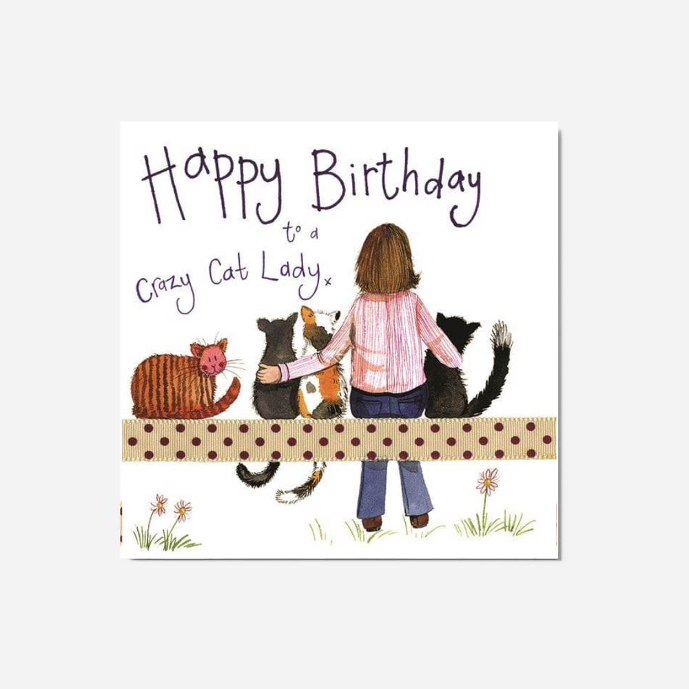 Alex Clark Large Card - Cat Lady