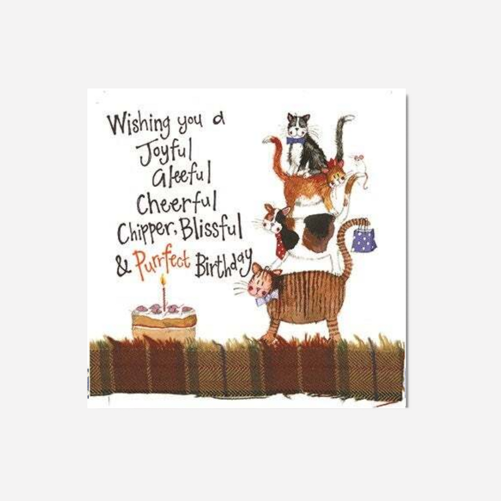 Alex Clark Large Card - Cat Stack