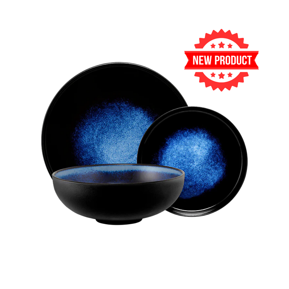 Maxwell & Williams Caviar Midnight 12pc Dinner Set