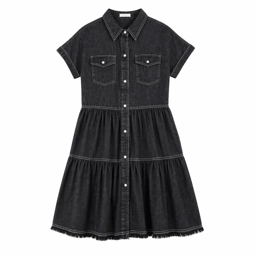 Noflik Denim Shirt Dress