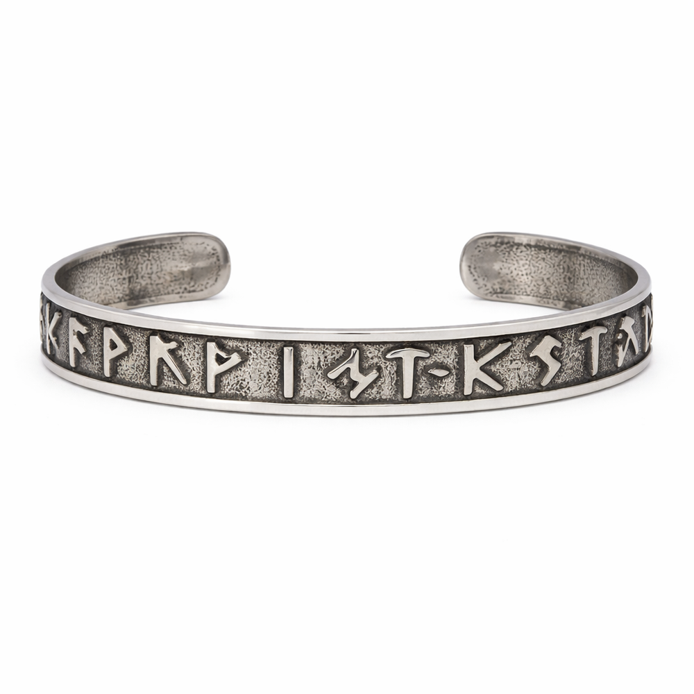 St Justin Runic Torc Bangle