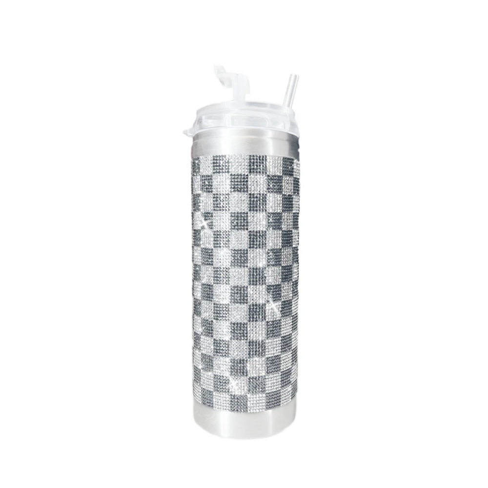 Checkmate Light Diamond Crystal Tumbler by Jacqueline Kent