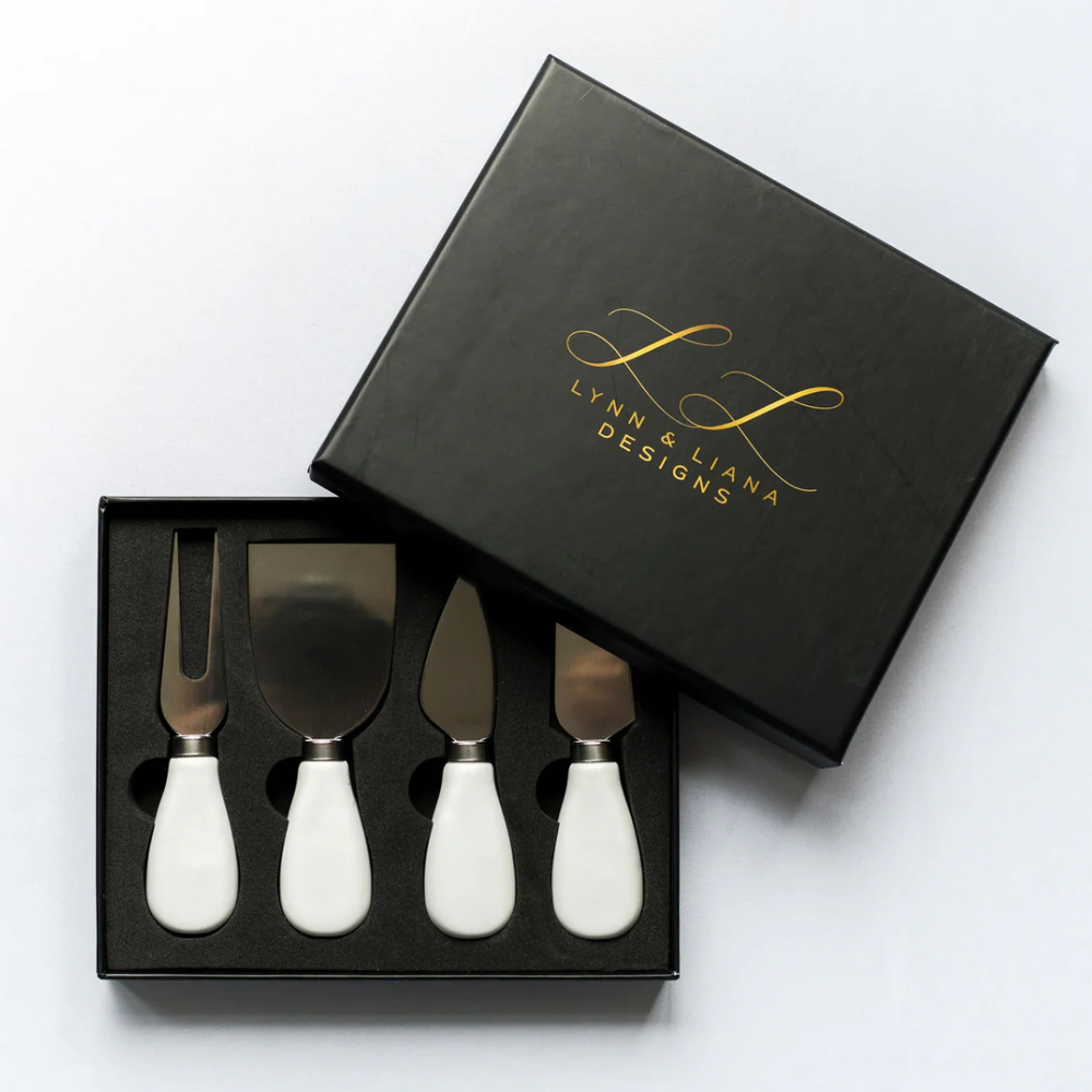 Cheese Knife Set White by Lynn & Liana