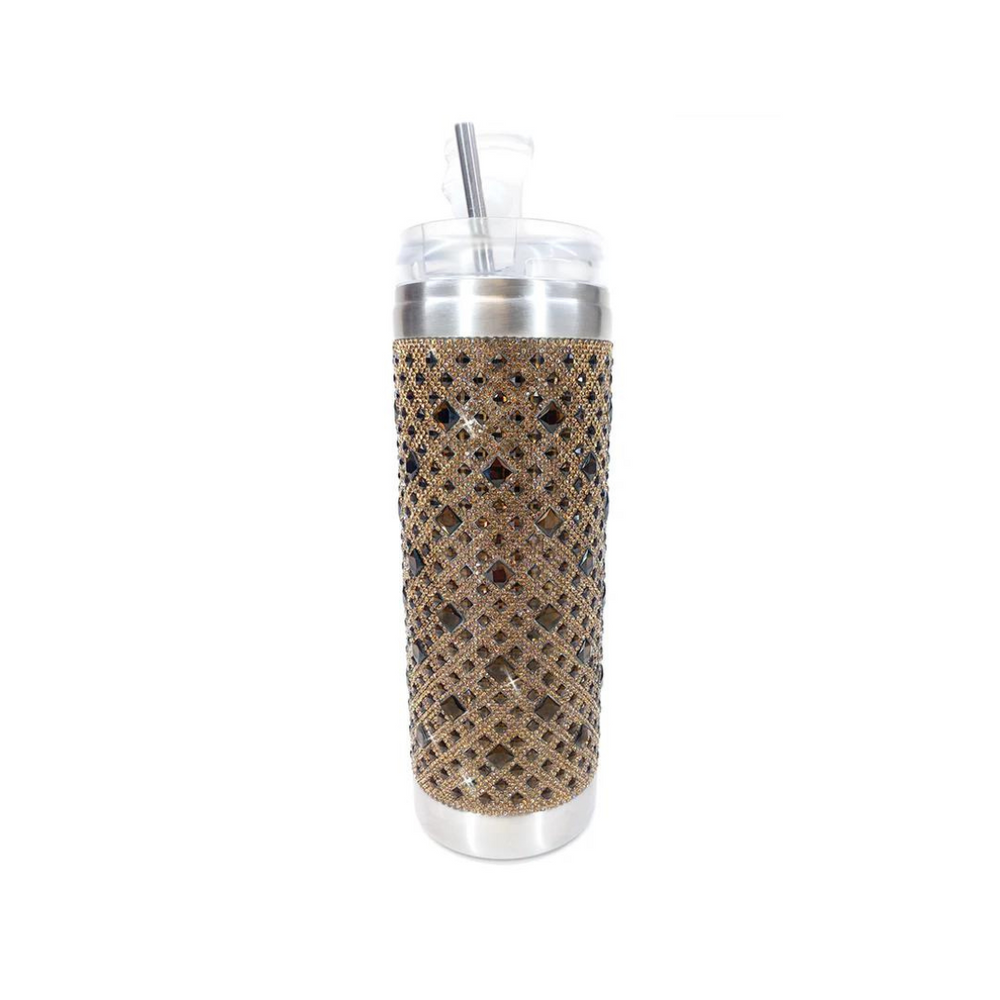 Chocolate Diamond Brown Crystal Tumbler by Jacqueline Kent