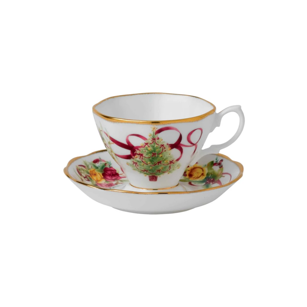 Royal Albert Old Country Roses Christmas Tree Cup & Saucer