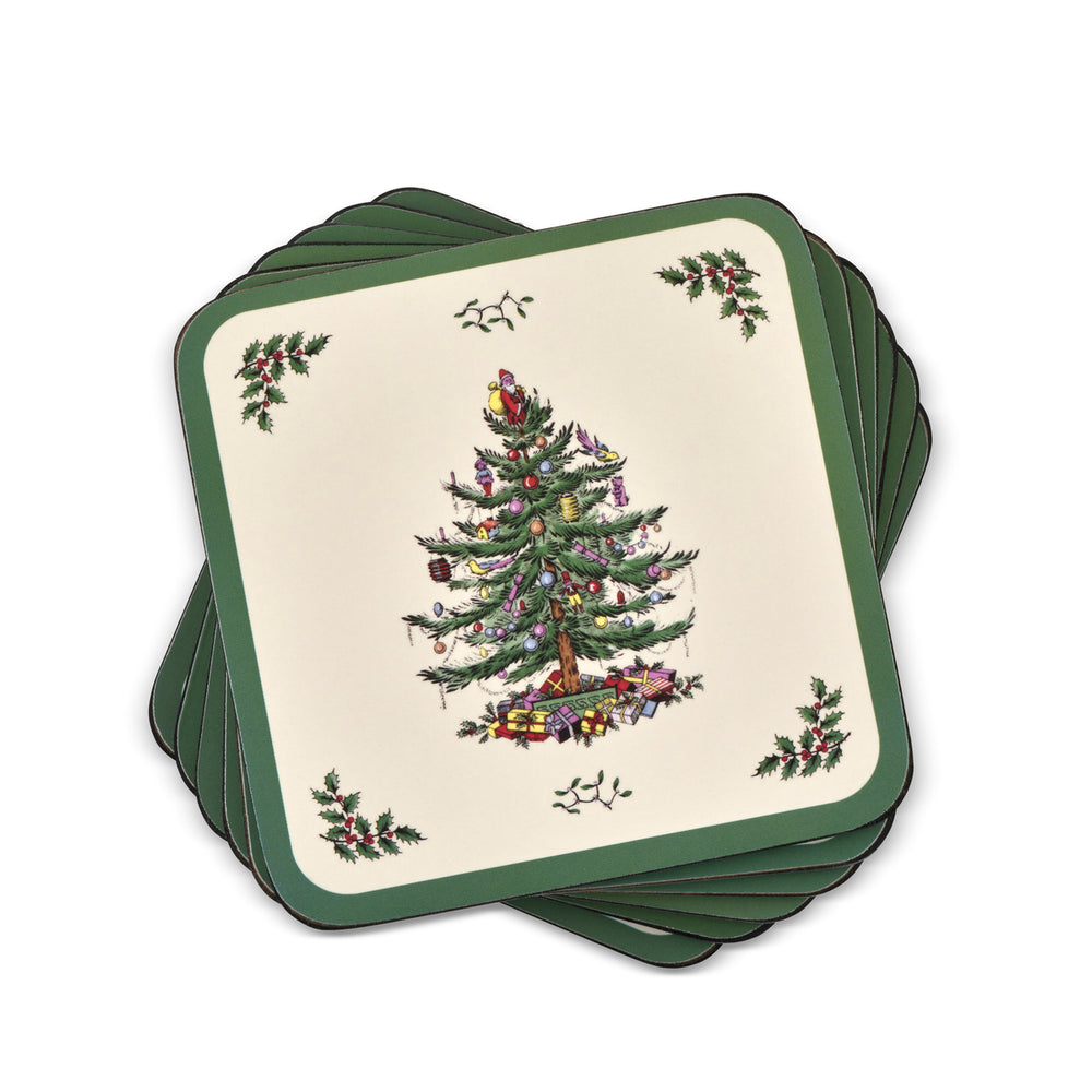 Pimpernel Spode Christmas Tree Coasters Set of 6