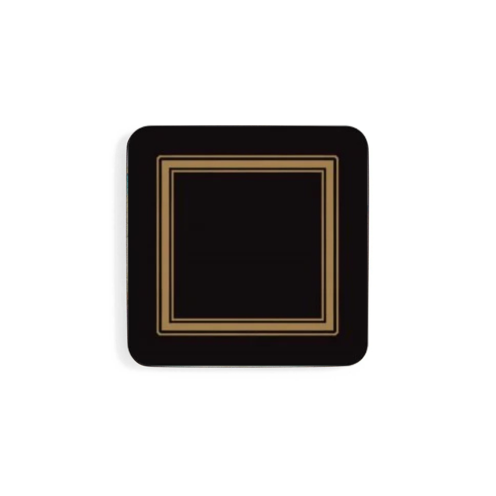 Classic Black Coasters - Set of 6