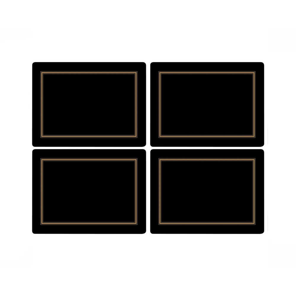 Classic Black Placemats - Set of 4