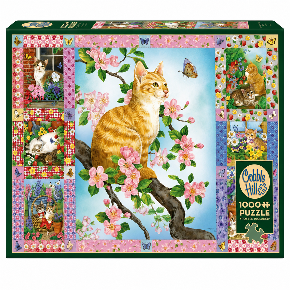 Cobble Hill Blossoms and Kittens Quilt Puzzle
