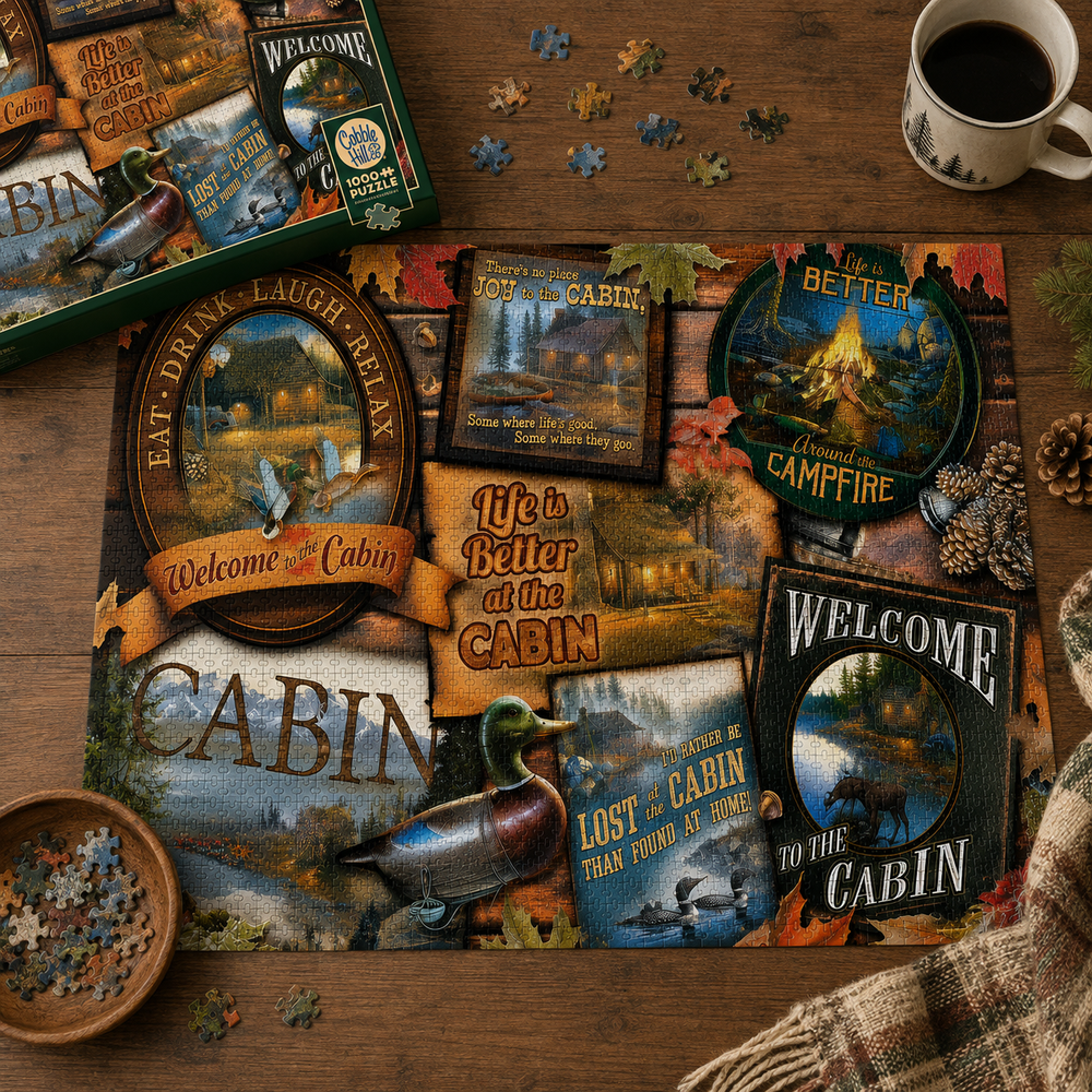 Cobble Hill Cabin Signs Puzzle Lifestyle