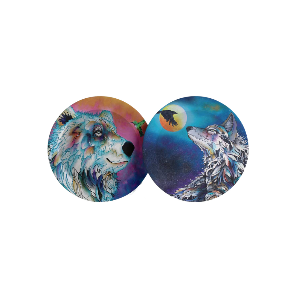 Indigenous Art Plate set of 2 / Connected & Sunrise Tales