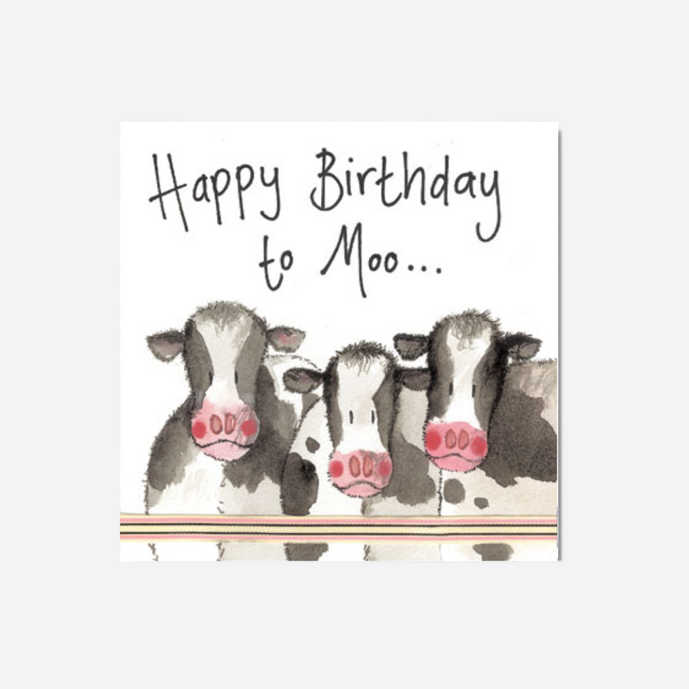 Alex Clark Large Card - Cows*