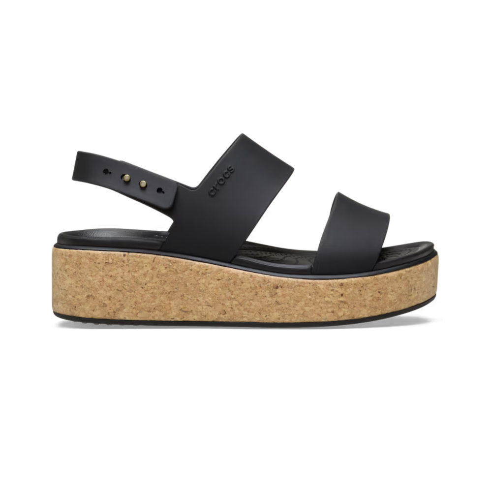 Crocs Brooklyn Cork Low Wedge Black/Black