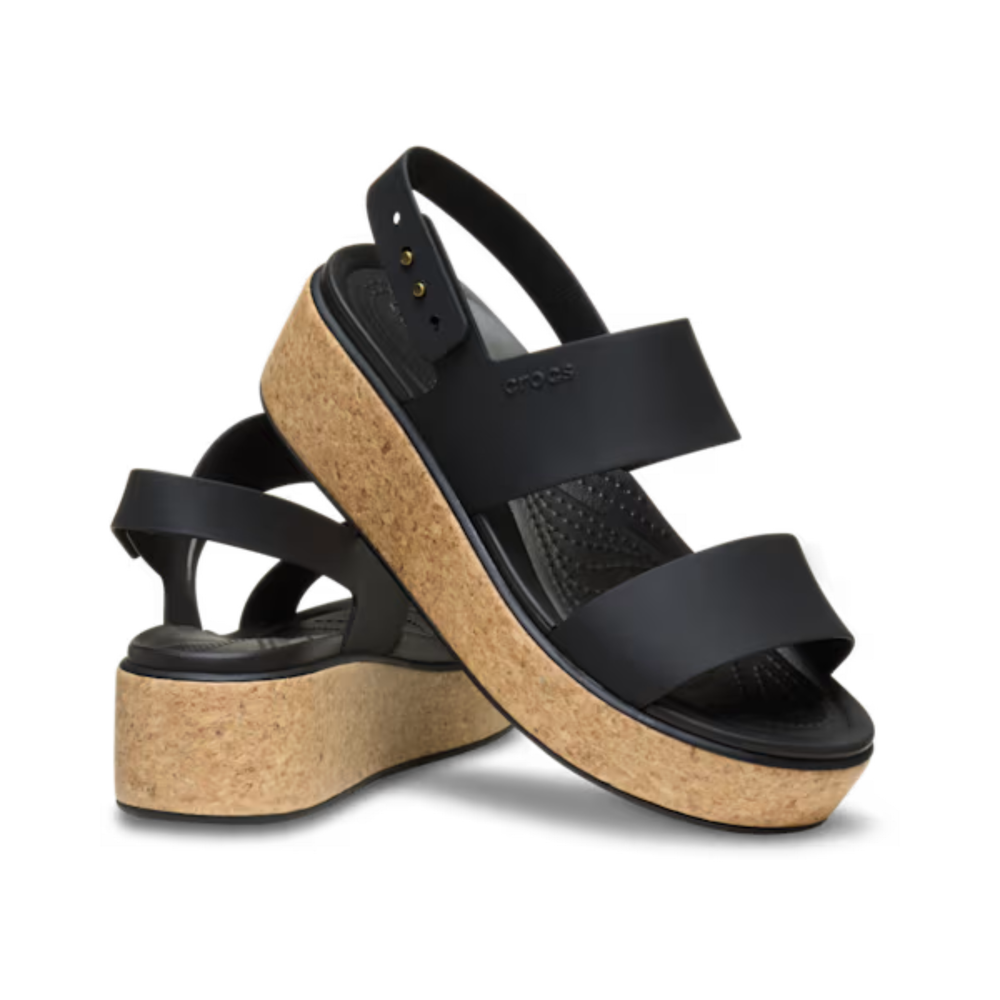 Crocs Brooklyn Cork Low Wedge Black/Black