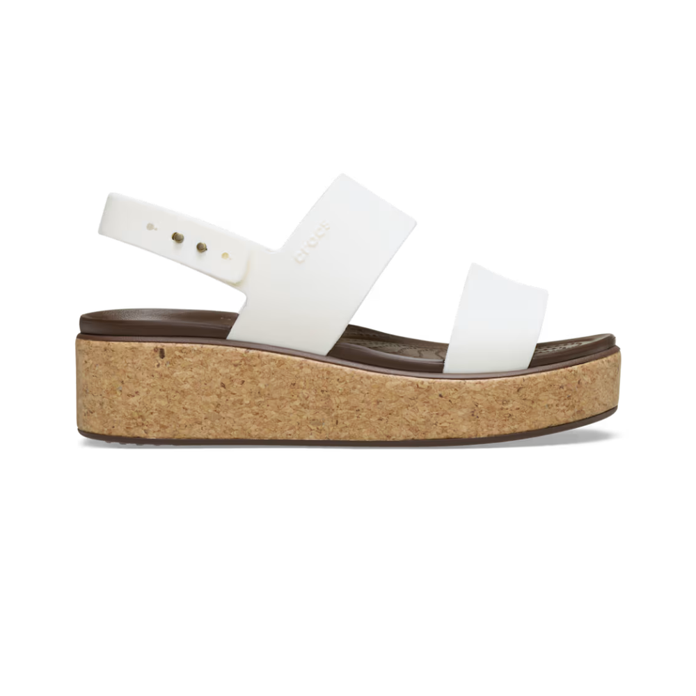 Crocs Brooklyn Cork Low Wedge Chalk