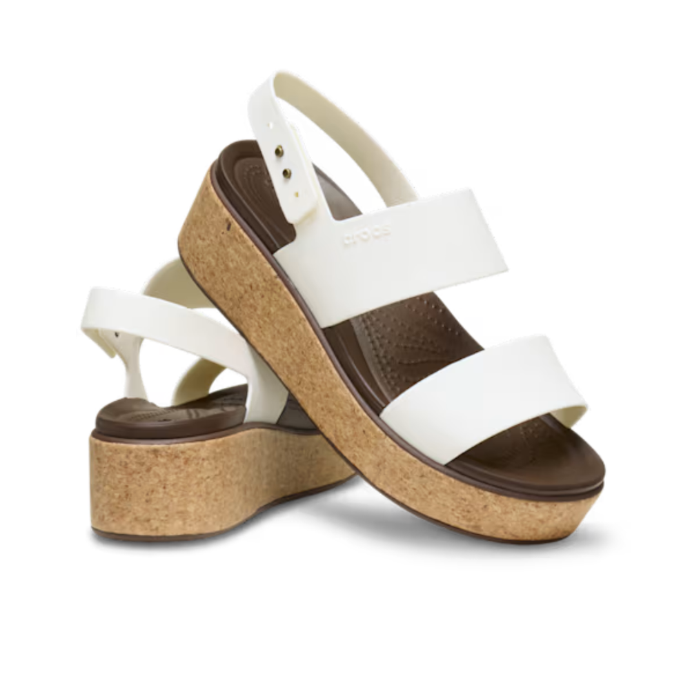 Crocs Brooklyn Cork Low Wedge Chalk