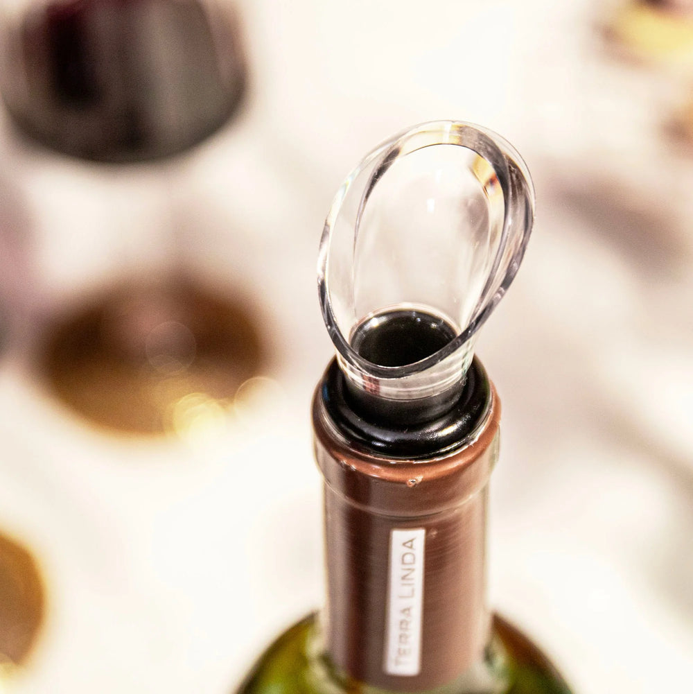 Vacu Vin Crystal Wine Server Set of 2 Black