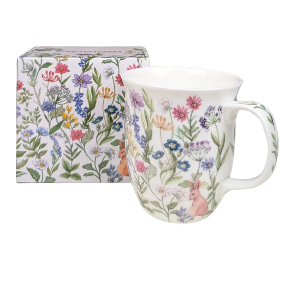 Pretty Chintzy Curious Bunny Java Mug