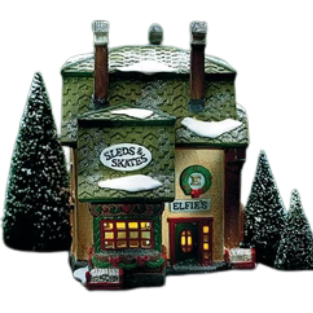 A decorative model of a building set against a white background.