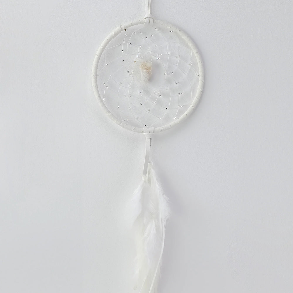 MNC 4" White Druzy Dream Catcher