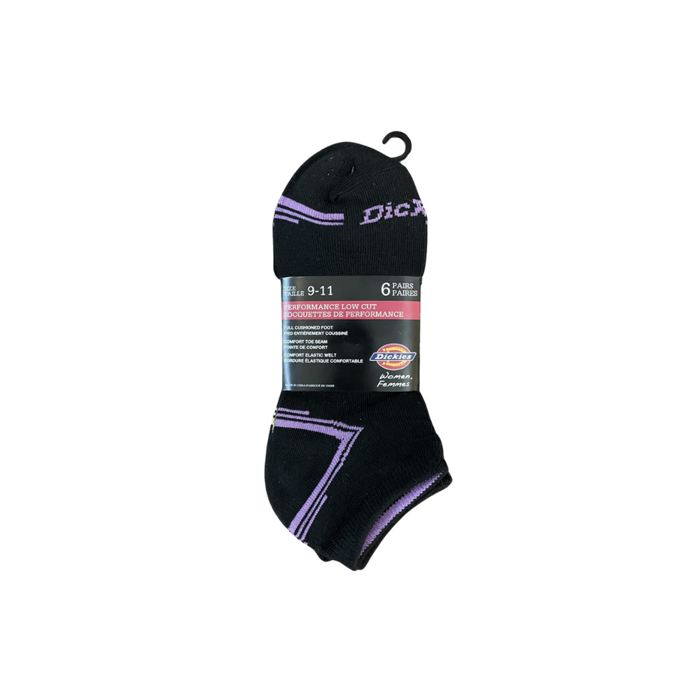 Women's Dickies Low Cut Socks 6PK - Black