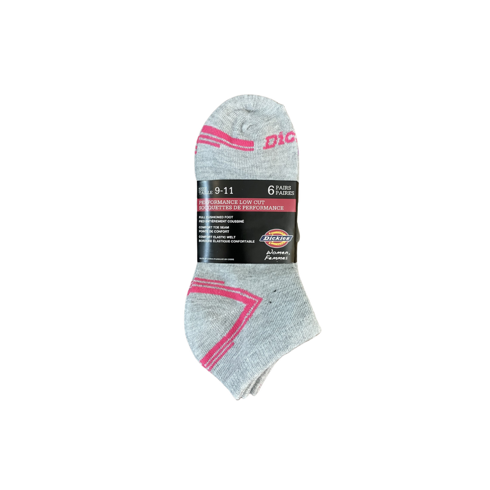 Women's Dickies Low Cut Socks 6PK - Grey