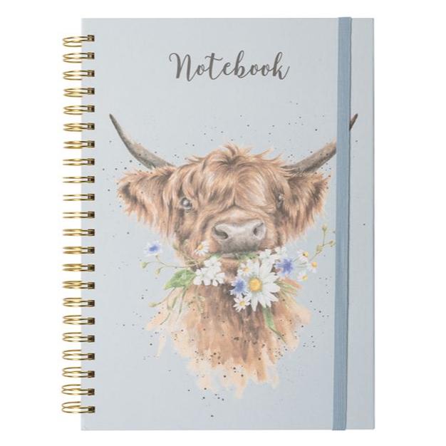 'Daisy Coo' Highland Cow Large Spiral Bound Journal