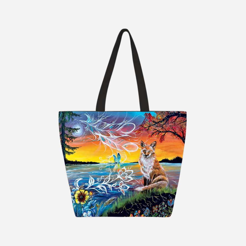Indigenous Art Canvas Tote Bag - Daytime Dreamer