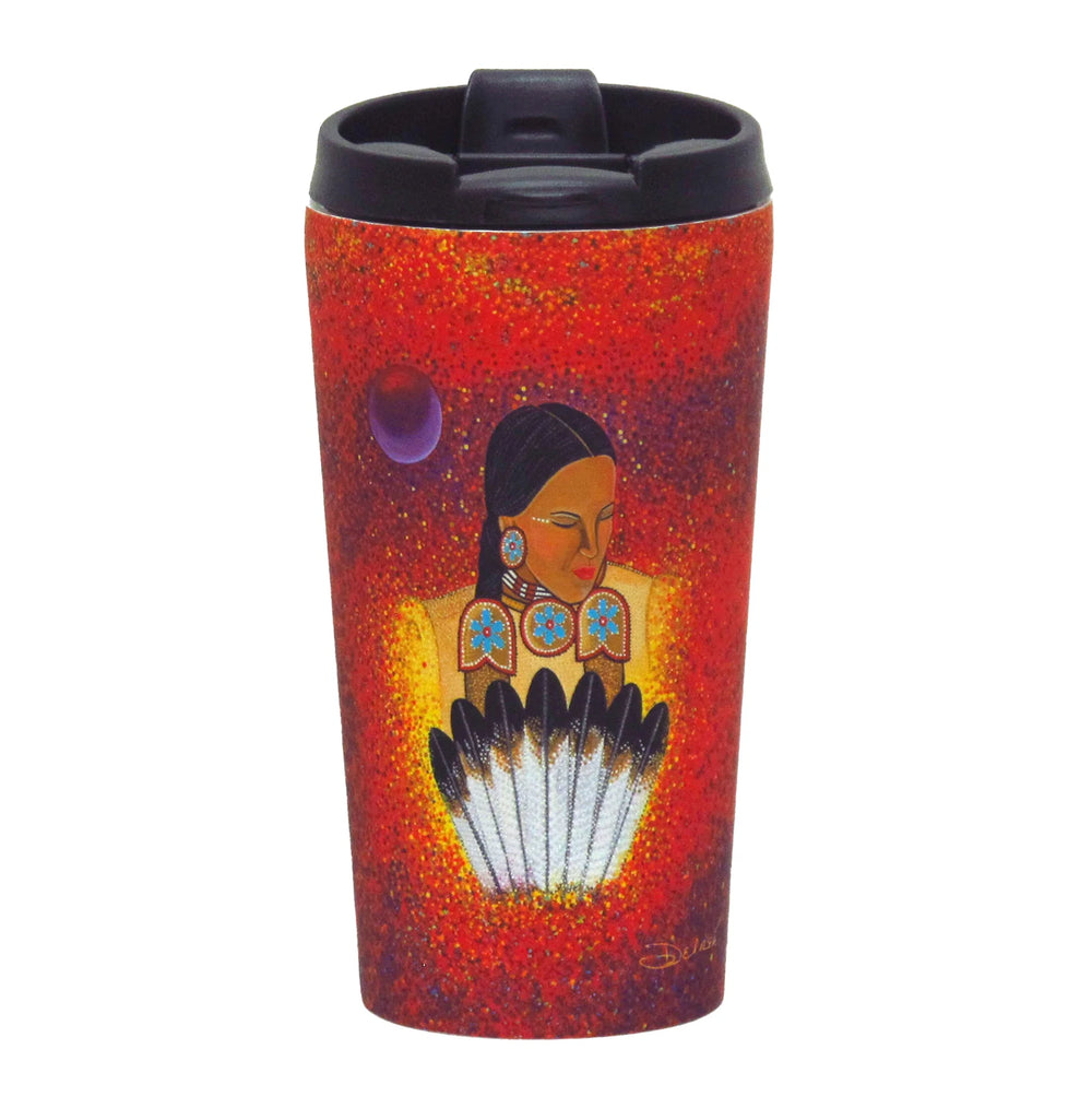 Indigenous Travel Mug - Moon Whispers..Dance (Delree Dumont)