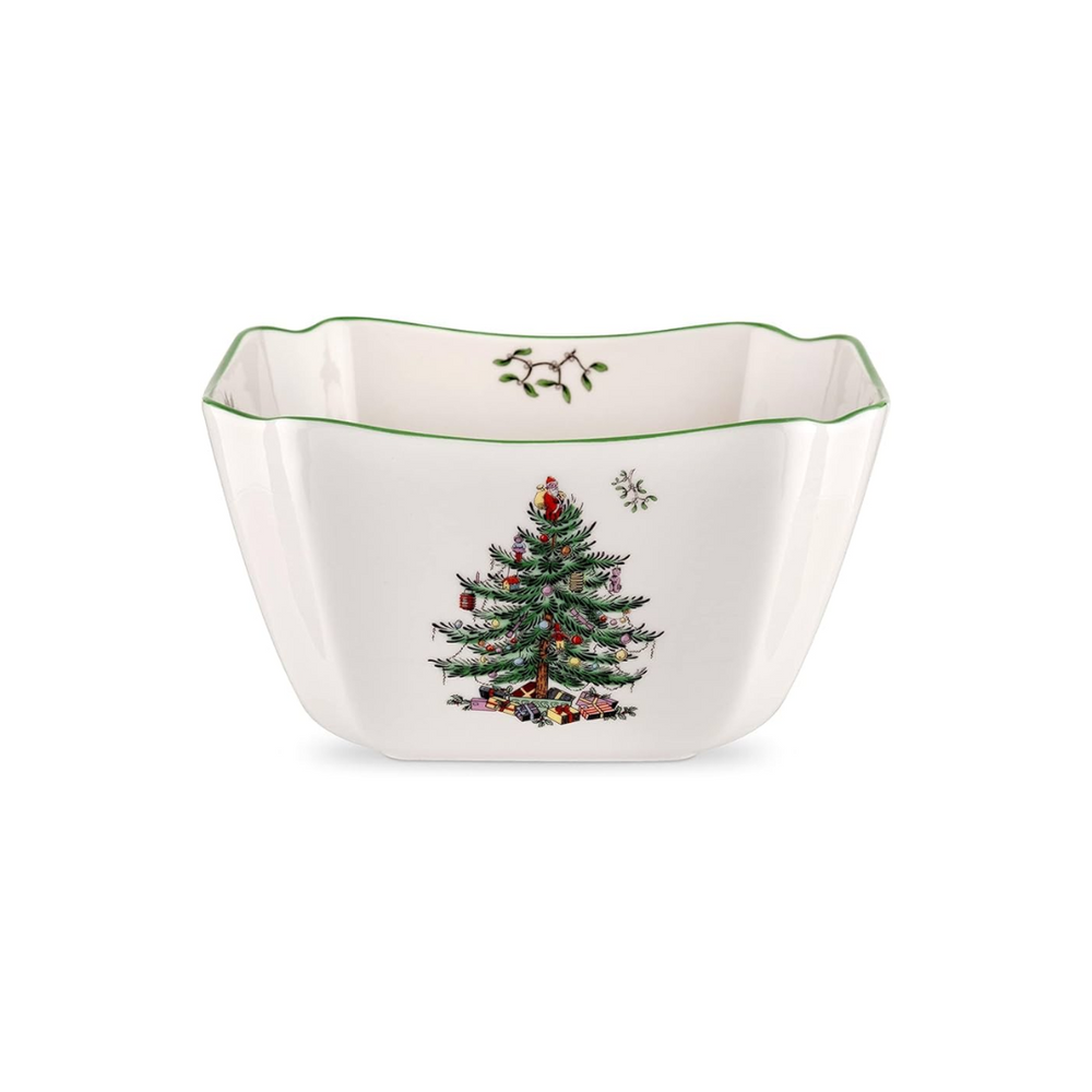 Spode Christmas Tree Large Square Bowl 10"