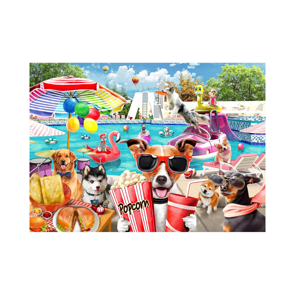 HUADADA 1000 Pieces Puzzle - Dog Water Park