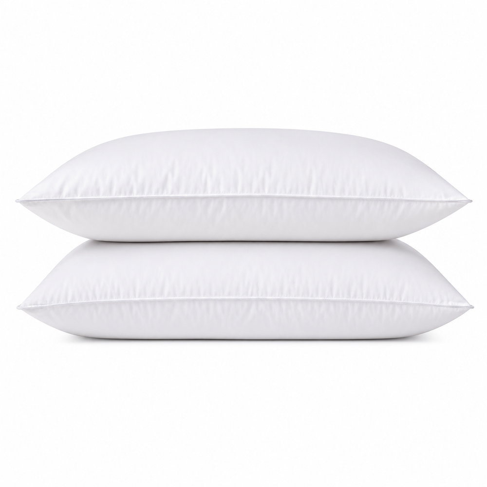 CottonH Pillow Duck Feather Down 250TC Standard/Queen 2-Pack