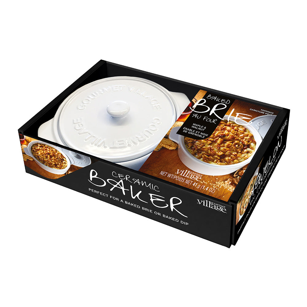 Ceramic White Baker & Maple Walnut Brie Mix
