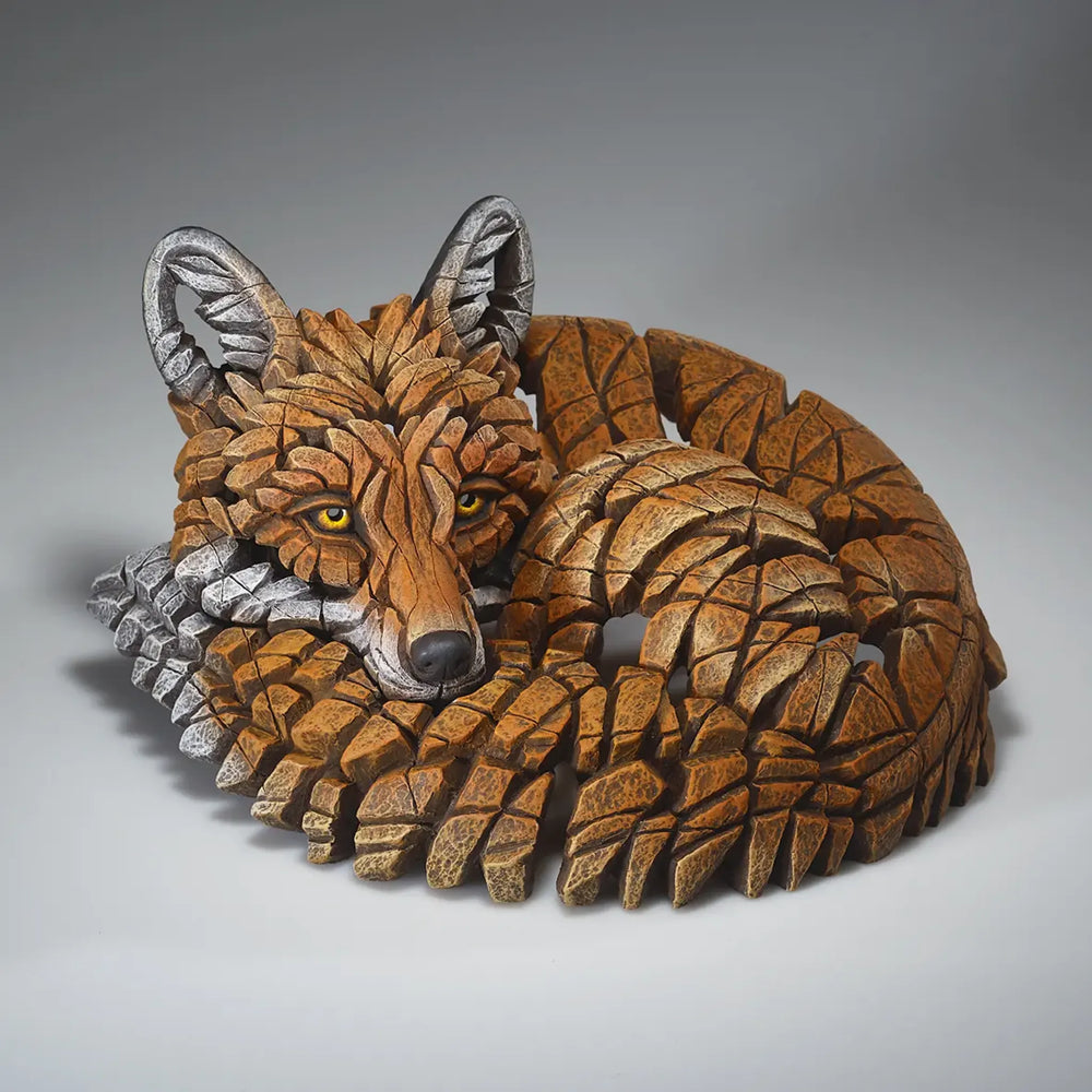 Edge Sculpture Curled Up Fox