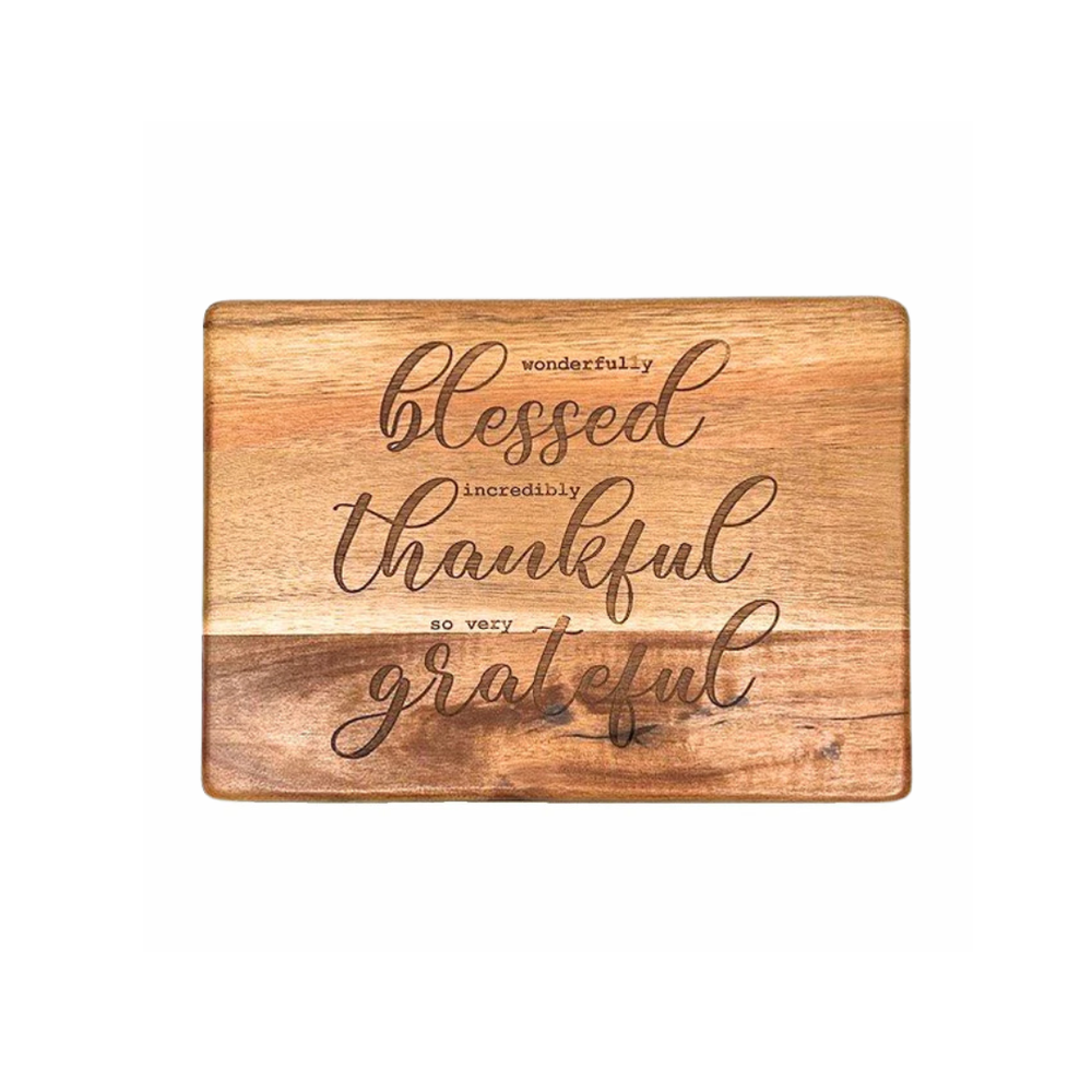 Engraved "Blessed Thankful Grateful" Board by Lynn & Liana
