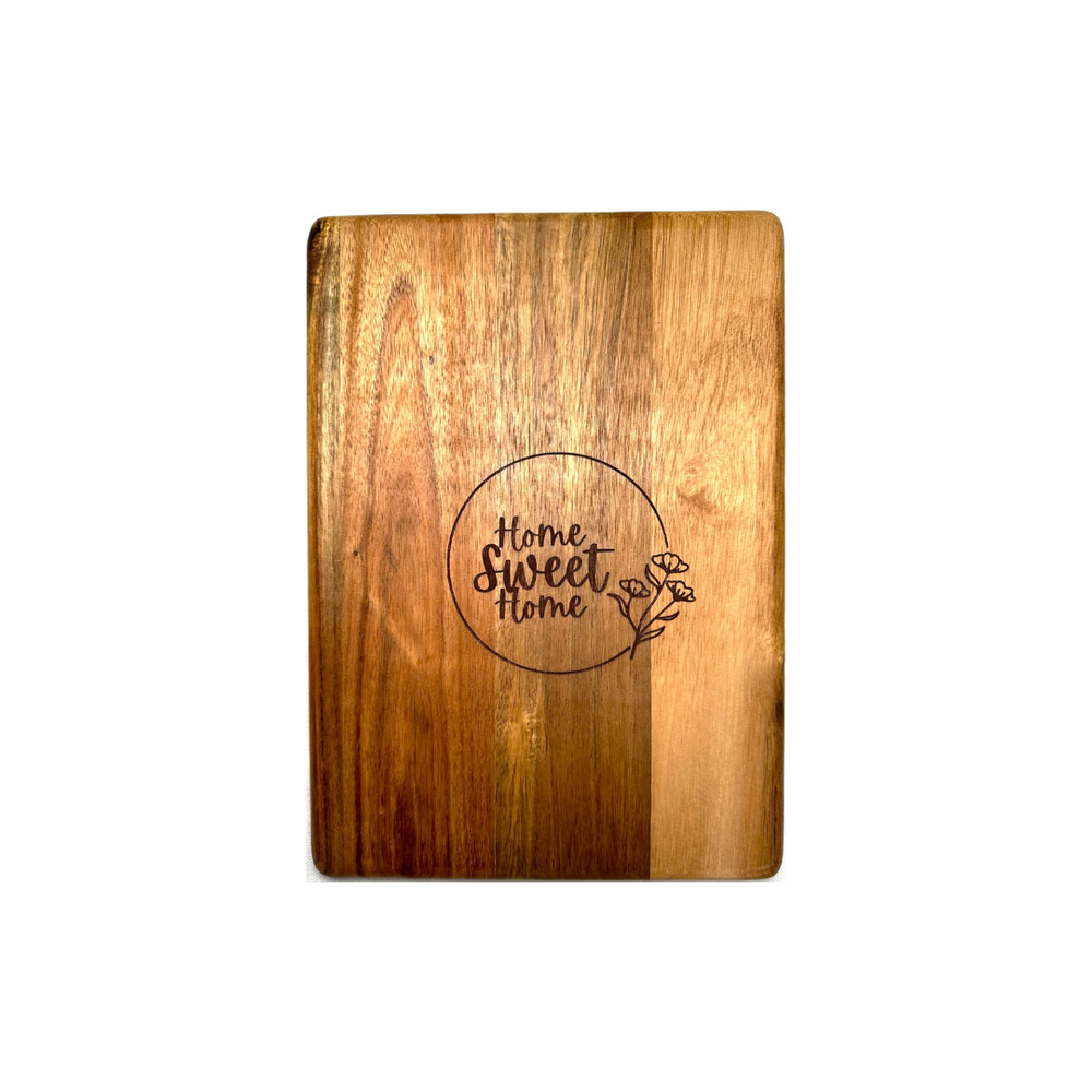 Engraved "Home Sweet Home Floral" Board by Lynn & Liana