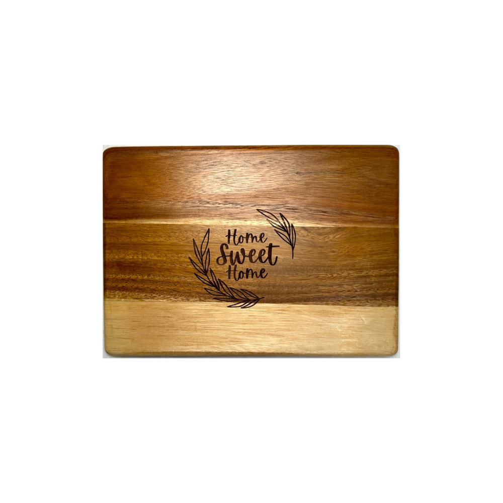 Engraved "Home Sweet Home Wreath" Board by Lynn & Liana