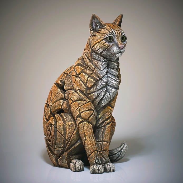 Edge Sculpture Cat Sitting Figure